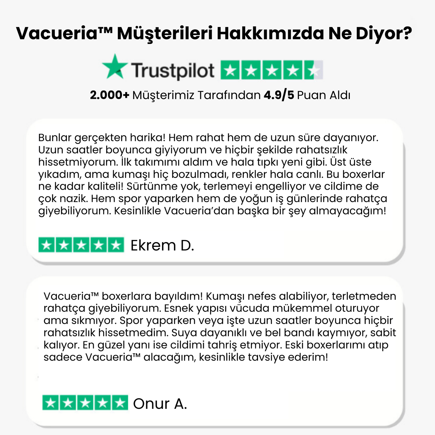 Vacueria™ Gün Boyu Rahat Erkek Boxer