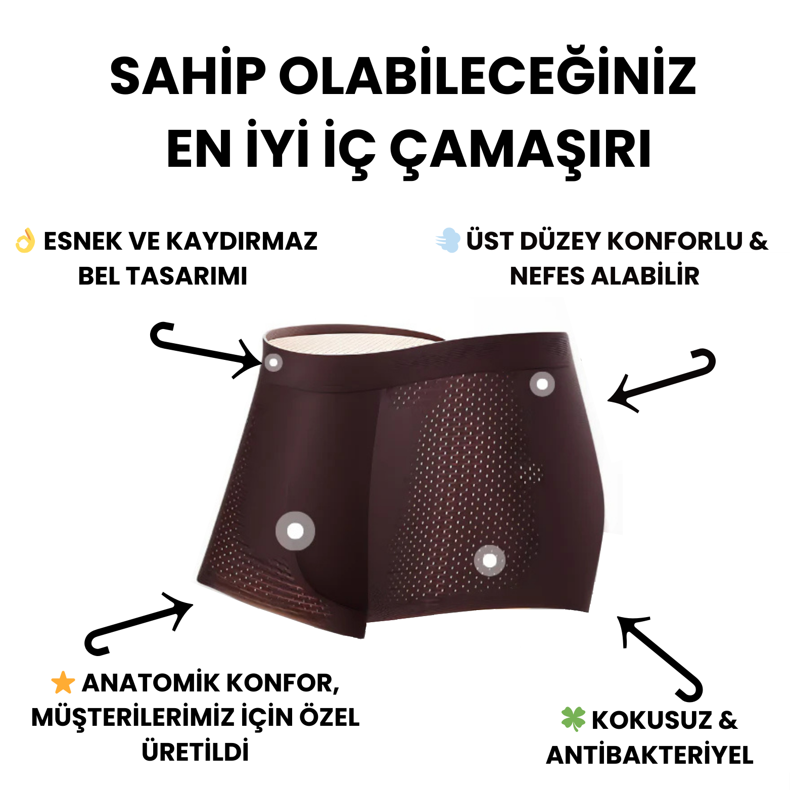 Vacueria™ Gün Boyu Rahat Erkek Boxer